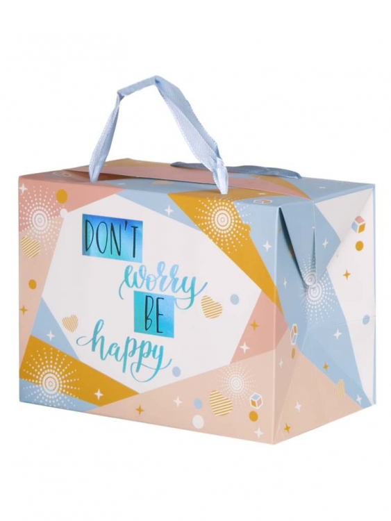 Пакет-коробка "Be happy"