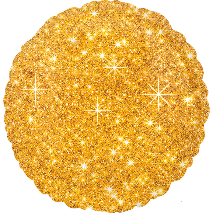 Шар Круг, Блестящий Золото / Faux Sparkle Gold (в упаковке)