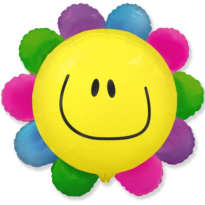 Шар Мини-фигура Цветик - многоцветик (солнечная улыбка) / Rainbow flower (в упаковке)