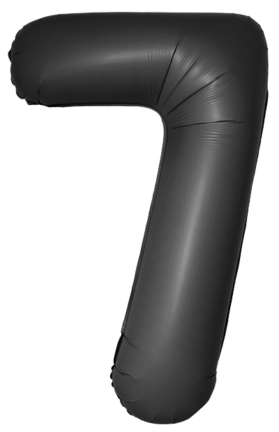 Шар Цифра "7" Slim Черный, Сатин / Satin Black (в упаковке) 