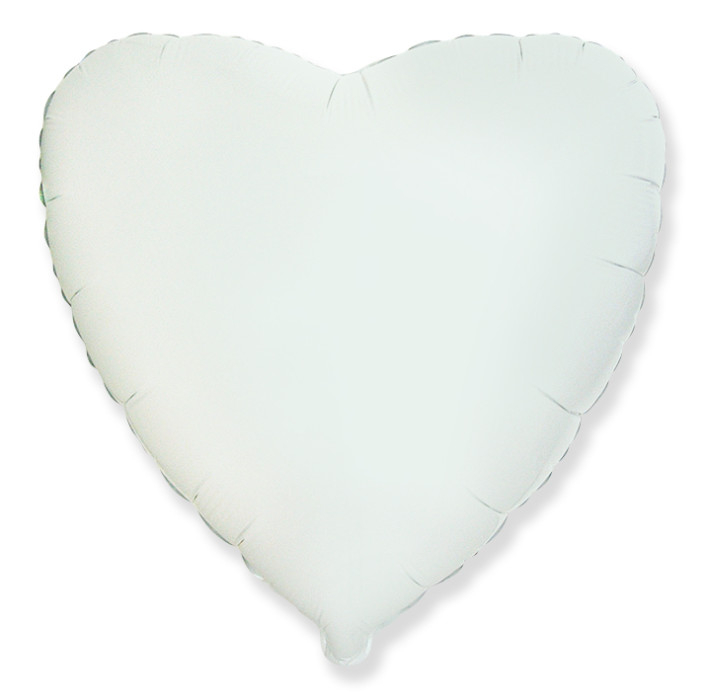 Шар Сердце, Белый / White (в упаковке)