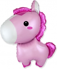Шар Мини-фигура Маленькая лошадка, Розовый (в упаковке)