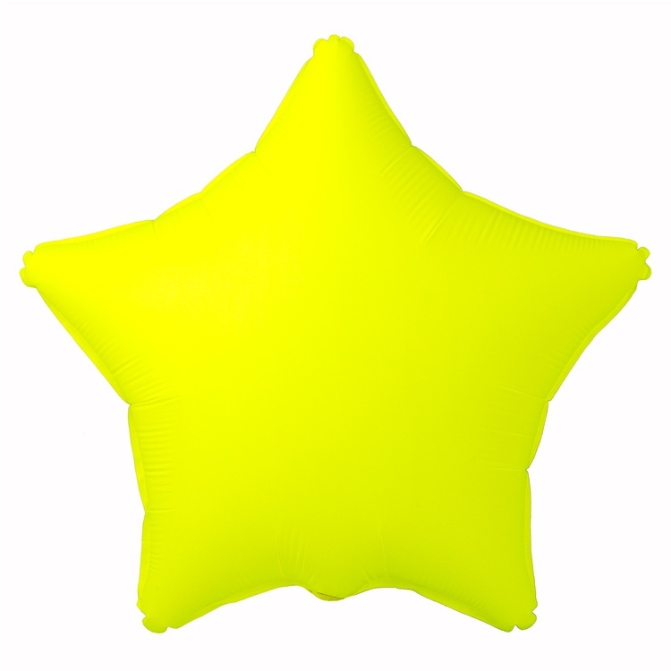 Шар Звезда, Желтый, Неон / Yellow