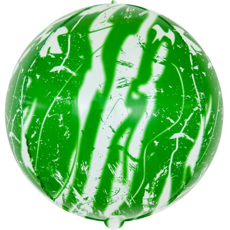 Шар Сфера 3D, Мрамор, Зеленый (в упаковке)