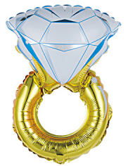 Шар фигура, Кольцо с бриллиантом (в упаковке)